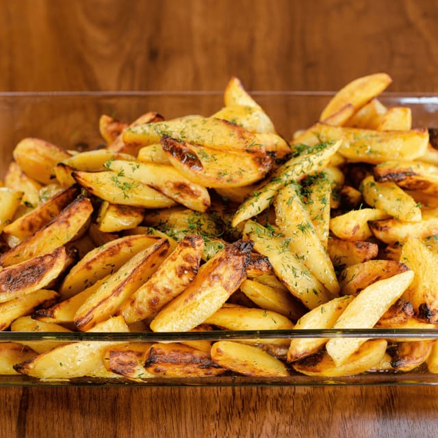 Broasted Potatoes.